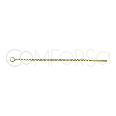Sterling silver 925 gold-plated chain with stud 40mm