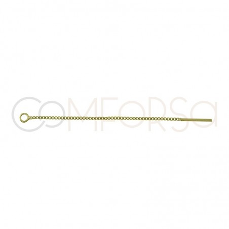 Sterling silver 925 gold-plated chain with stud 40mm