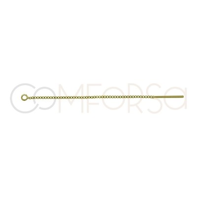 Sterling silver 925 gold-plated chain with stud 50 mm