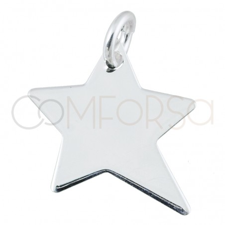 Sterling silver 925  irregular star pendant 13 mm