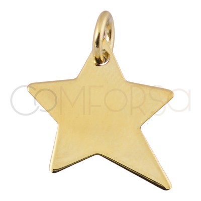 Sterling silver 925  irregular star pendant 13 mm