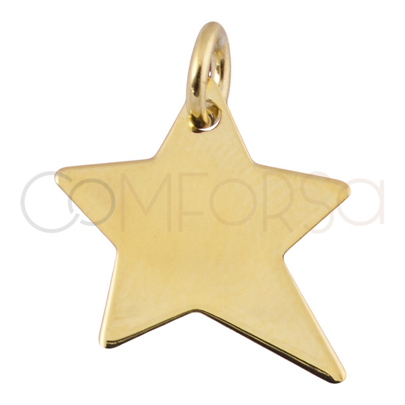 dije  estrella irregular 13 mm plata 925ml