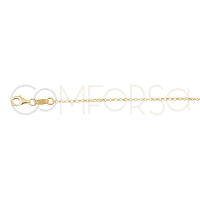 Sterling silver 925 gold-plated lunar phase choker 40 + 2 cm