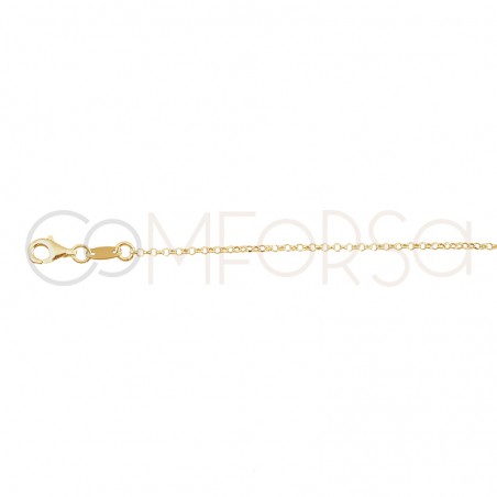 Sterling silver 925 gold-plated lunar phase choker 40 + 2 cm