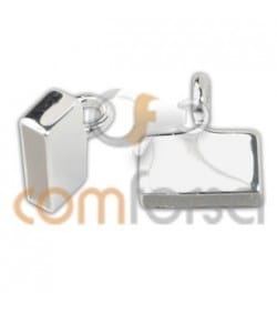 Terminal plano con anilla 8x2.5mm (interior) plata 925