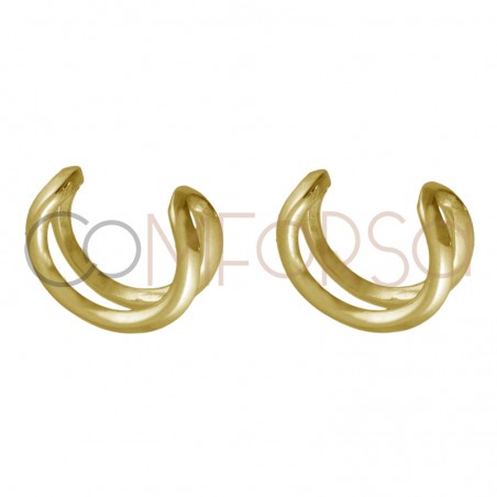 Ear cuff doble 11.5mm plata 925ml