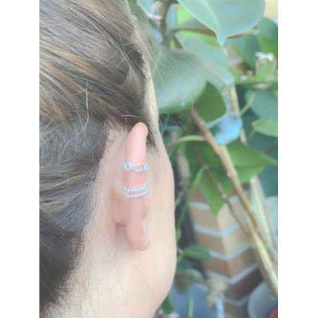Ear Cuff 11.5 mm plata 925