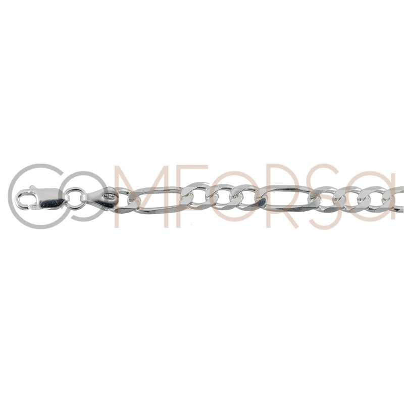 Cadena 3x1 6mm plata 925 ml