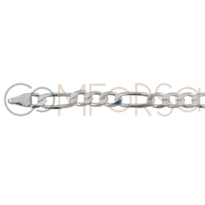Cadena 3x1 6mm plata 925 ml
