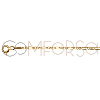 3 x 1 Chain1.7 mm sterling silver gold plated