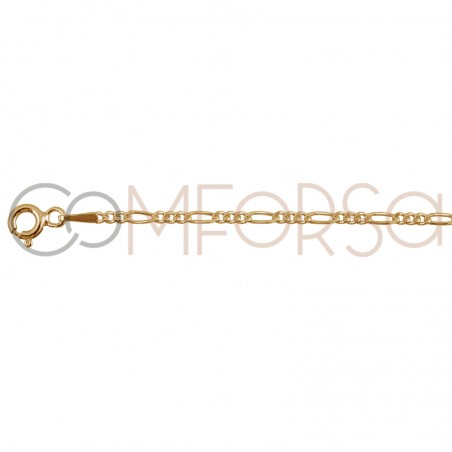 3 x 1 Chain1.7 mm sterling silver gold plated