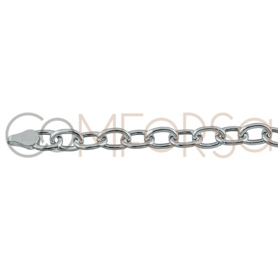 Sterling silver 925 forçat chain 7.5 x 5mm