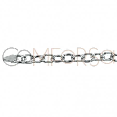 Sterling silver 925 forçat chain 7.5 x 5mm