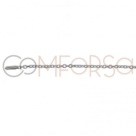 Sterling silver 925 forçat chain 2.2 x 1.8 mm