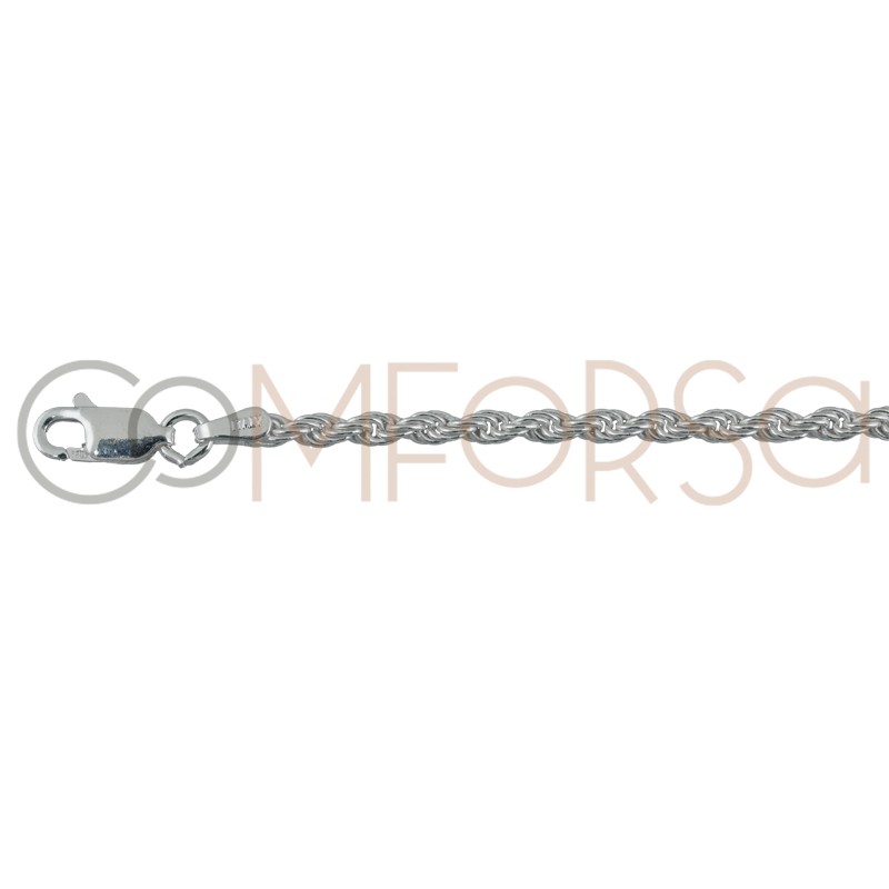 Sterling silver 925 2.5 mm rope chain