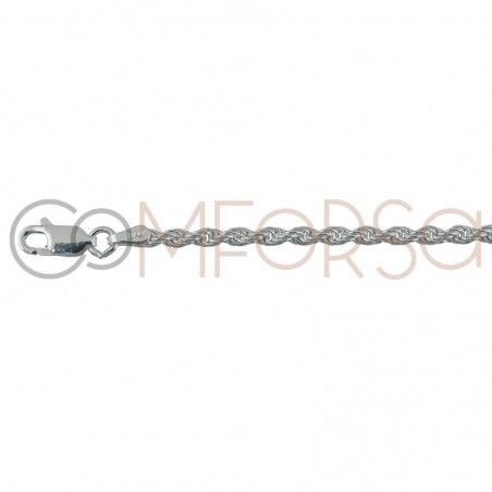Sterling silver 925 2.5 mm rope chain