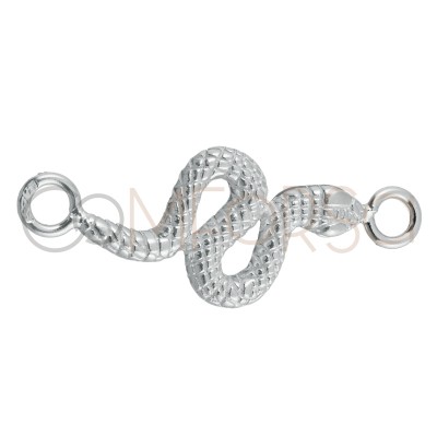 Sterling silver 925 snake connector 16 x 8 mm