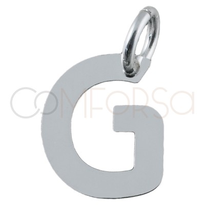 Sterling silver 925 letter G pendant 6.4x8mm