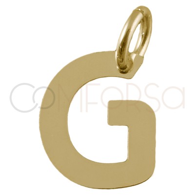 Sterling silver 925 letter G pendant 6.4x8mm