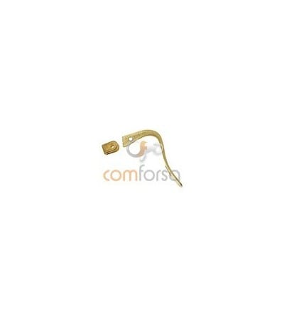 18kt Yellow gold hoop lock with base 7 x 13 mm