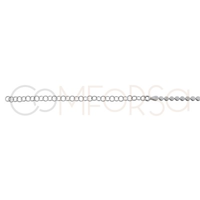 Sterling silver 925 chain flat circles 40cm