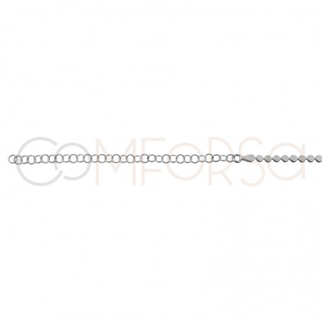 Sterling silver 925 chain flat circles 40cm