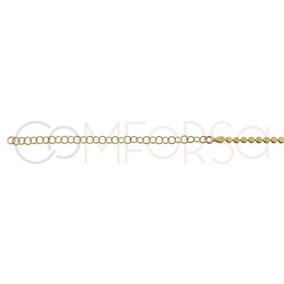 Sterling silver 925 chain flat circles 40cm