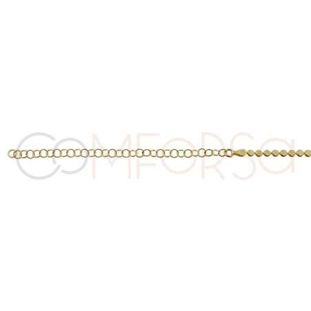 Sterling silver 925 chain flat circles 40cm