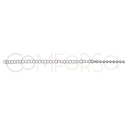 Sterling silver 925 gold-plated chain flat circles 40cm