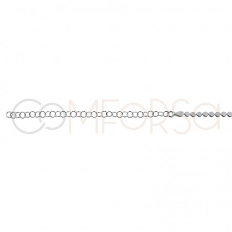 Sterling silver 925 gold-plated chain flat circles 40cm