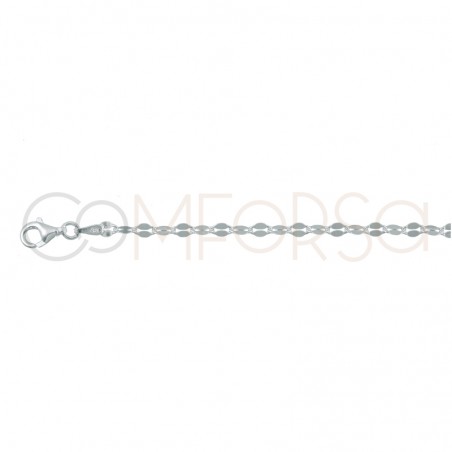 Sterling silver 925 chain flat links 36cm