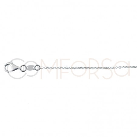 Sterling silver 925 chain with 7 zirconias 38cm