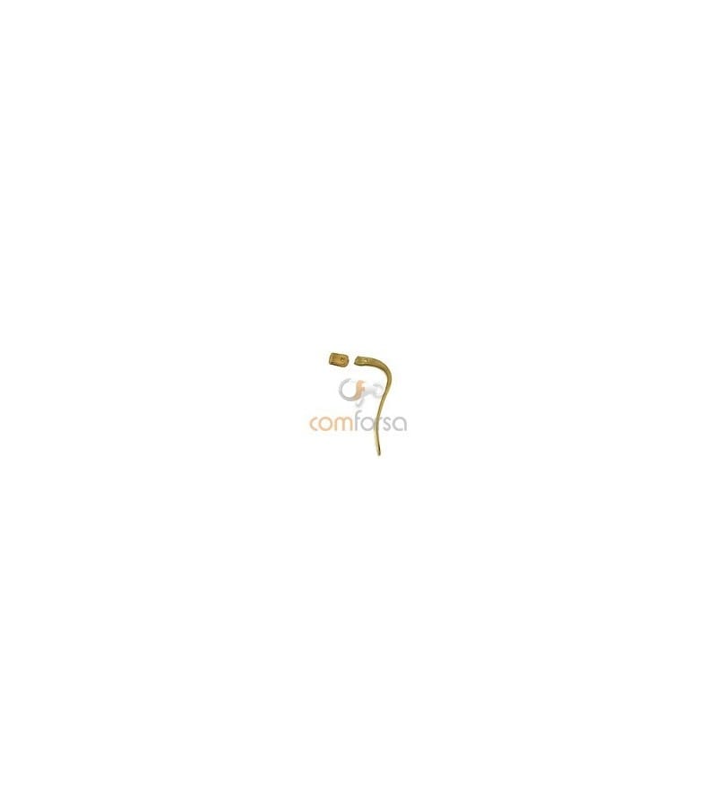 18kt Yellow gold hoop lock with base 16 x 7 mm