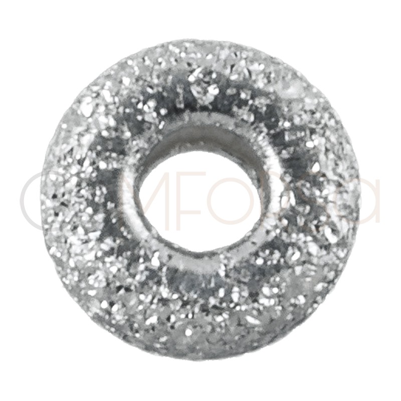 Donut diamantado 3mm en plata 925ml