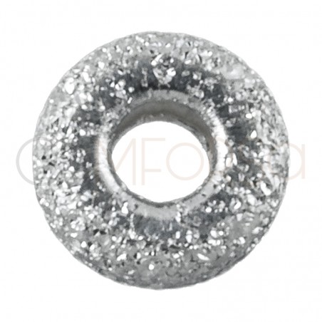 Donut diamantado 3mm en plata 925ml