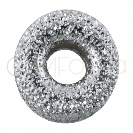 Sterling silver 925 laser cut donut 6 mm