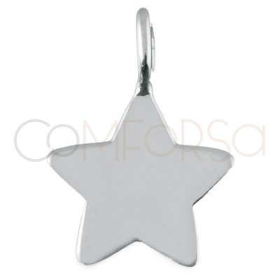 Sterling silver 925 gold-plated Star Pendant 8x6mm