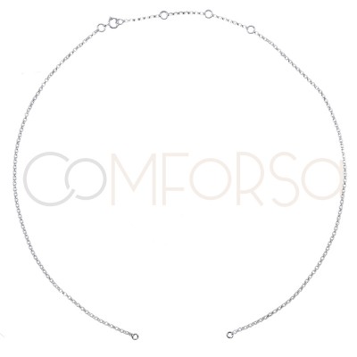 Sterling silver 925ml 35 cm rolo chain with 6cm extender