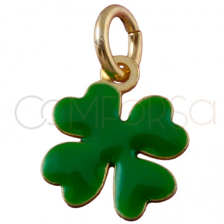 Sterling silver 925 gold-plated clover pendant 8mm