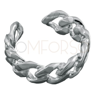 Sterling silver 925 open chain ring