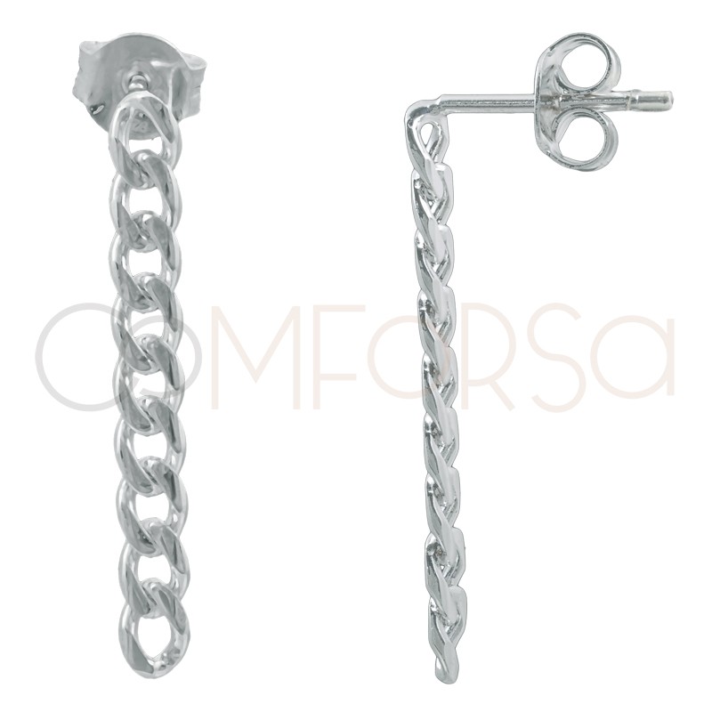 Buy With chain online : Sterling silver 925 chain earring 3.6 x