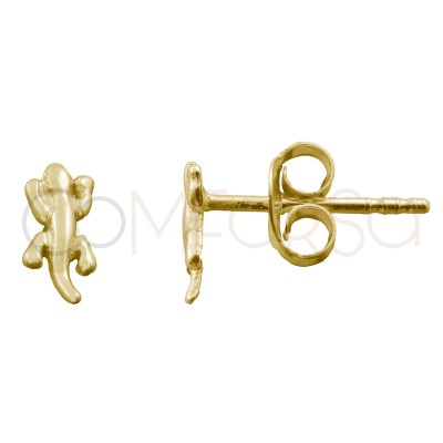 Sterling silver 925 gold-plated salamander earring 7x4.5mm