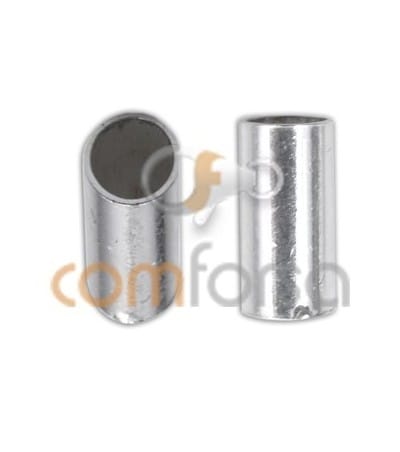 Sterling silver 925 tube end for gluing 2 x 6 mm