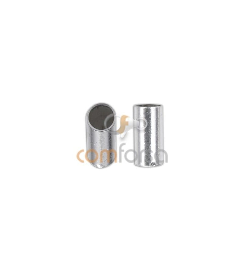 Sterling silver 925 tube end for gluing 2 x 6 mm