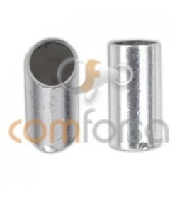 Sterling silver 925 tube end for gluing 2 x 6 mm