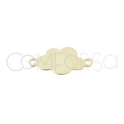 copy of Gold plated silver cloud plate connector 14 mm