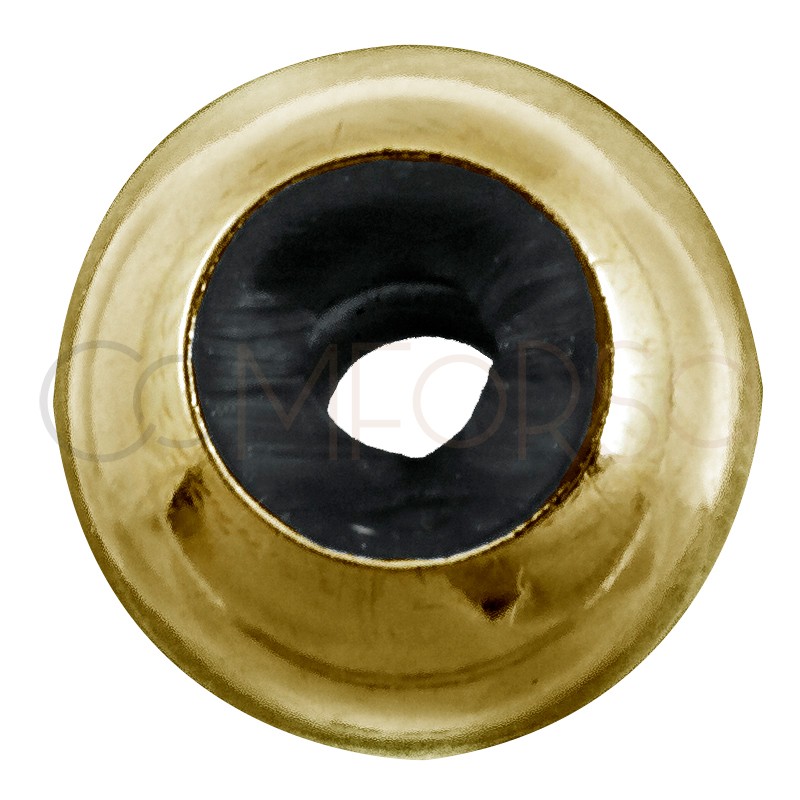 Bola 8mm (4.5mm) plata chapada en oro