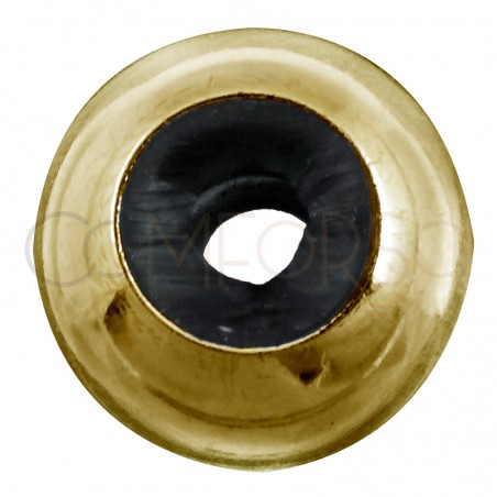 Bola 8mm (4.5mm) plata chapada en oro