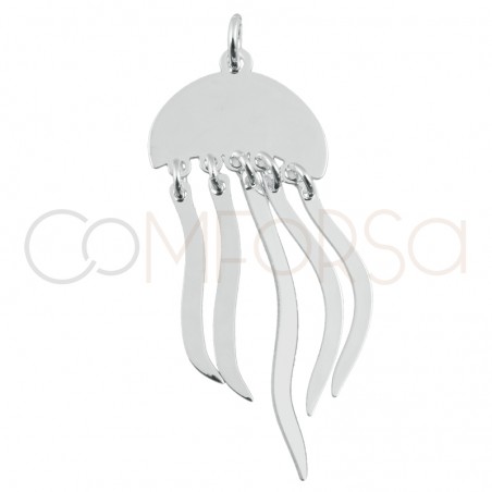 Sterling silver 925 jellyfish pendant 15 x 10mm