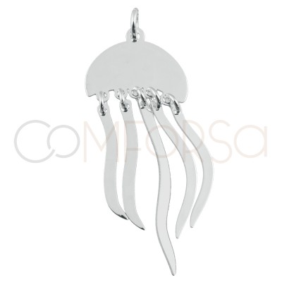 Colgante medusa 15 x 10mm plata chapada en oro